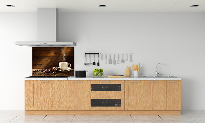 Spatscherm keuken Een kopje koffie