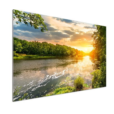 Panel do kuchni Zmierzch nad rzeką