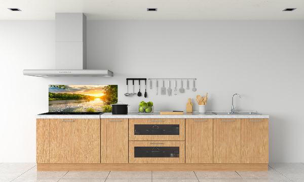 Achterwand keuken Schemering op de rivier