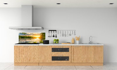 Achterwand keuken Schemering op de rivier