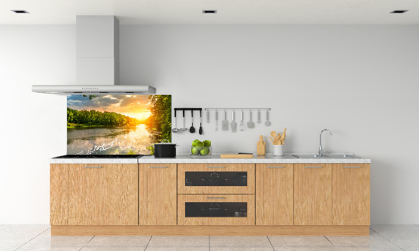 Panel do kuchni Zmierzch nad rzeką