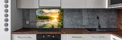 Panel do kuchni Zmierzch nad rzeką