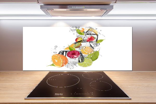 Glazen achterwand keuken Fruit met ijs