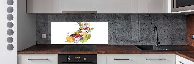 Glazen achterwand keuken Fruit met ijs