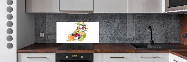Glazen achterwand keuken Fruit met ijs