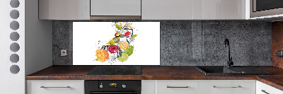 Glazen achterwand keuken Fruit met ijs