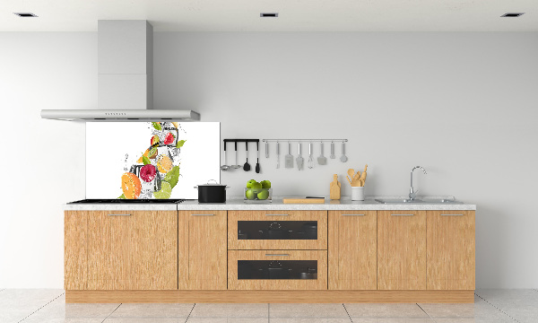 Glazen achterwand keuken Fruit met ijs