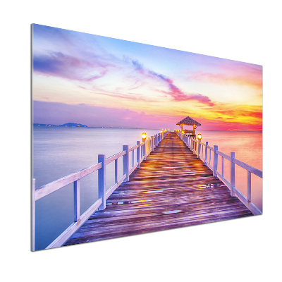 Panel do kuchni Drewniane molo