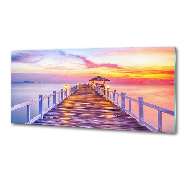 Panel do kuchni Drewniane molo