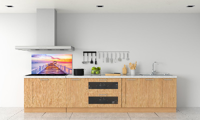 Spatscherm keuken Houten steiger