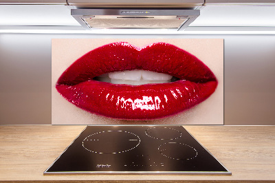 Keuken achterwand Rode lippen