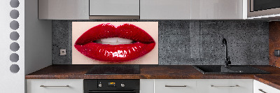 Keuken achterwand Rode lippen