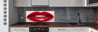 Keuken achterwand Rode lippen