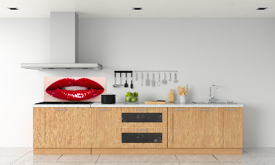 Keuken achterwand Rode lippen