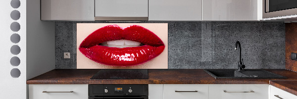 Keuken achterwand Rode lippen