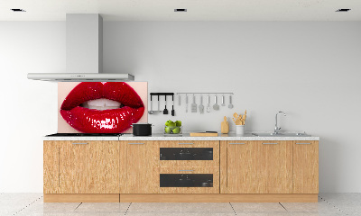 Keuken achterwand Rode lippen