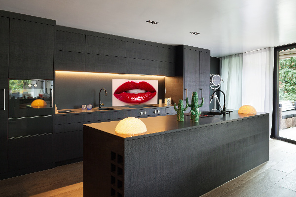 Keuken achterwand Rode lippen