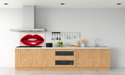 Keuken achterwand Rode lippen