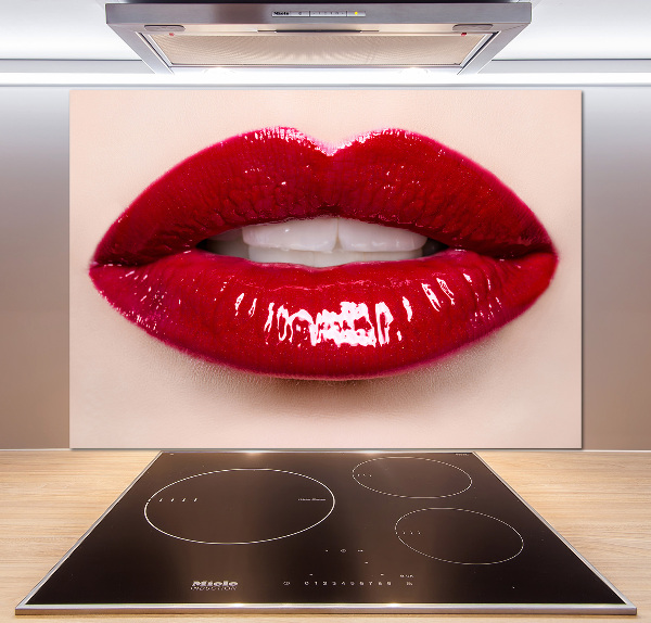Keuken achterwand Rode lippen