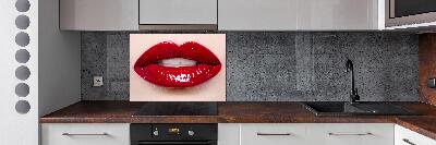Keuken achterwand Rode lippen