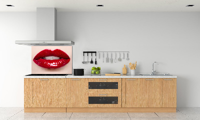 Keuken achterwand Rode lippen