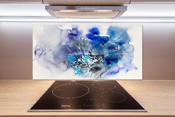 Glazen achterwand keuken Abstracte bloemen