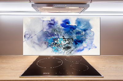 Glazen achterwand keuken Abstracte bloemen
