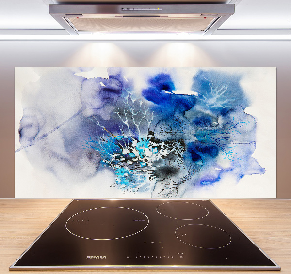 Glazen achterwand keuken Abstracte bloemen
