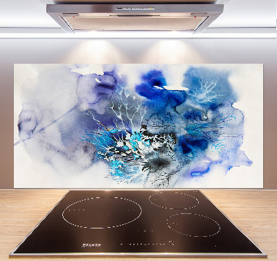 Glazen achterwand keuken Abstracte bloemen