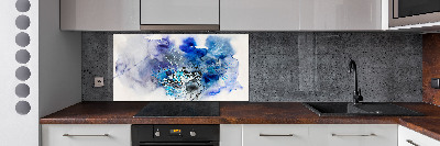 Glazen achterwand keuken Abstracte bloemen