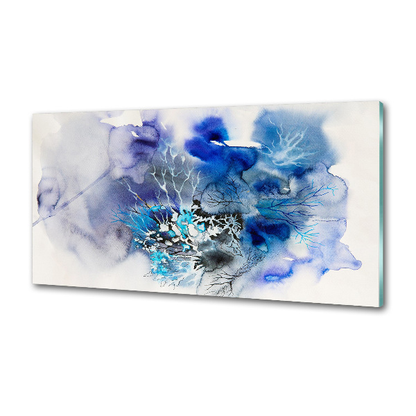 Glazen achterwand keuken Abstracte bloemen