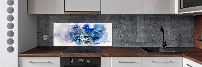 Glazen achterwand keuken Abstracte bloemen