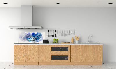 Glazen achterwand keuken Abstracte bloemen