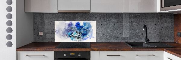Glazen achterwand keuken Abstracte bloemen