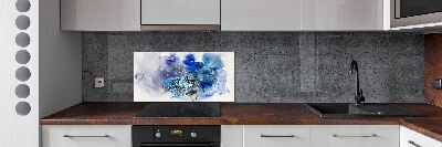 Glazen achterwand keuken Abstracte bloemen