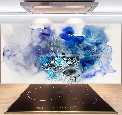 Glazen achterwand keuken Abstracte bloemen