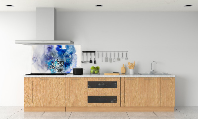 Glazen achterwand keuken Abstracte bloemen
