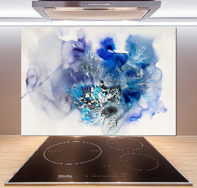 Glazen achterwand keuken Abstracte bloemen
