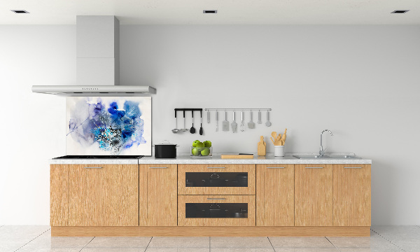 Glazen achterwand keuken Abstracte bloemen