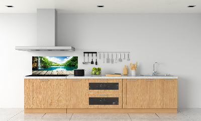Spatplaat keuken Waterval in het bos