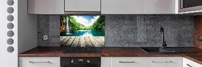 Spatplaat keuken Waterval in het bos