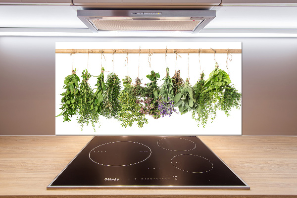 Spatscherm keuken Kruiden aan een touwtje