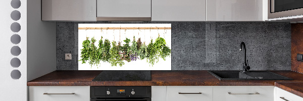 Spatscherm keuken Kruiden aan een touwtje