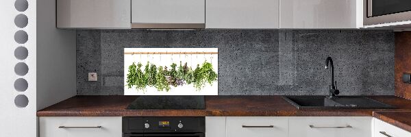 Spatscherm keuken Kruiden aan een touwtje