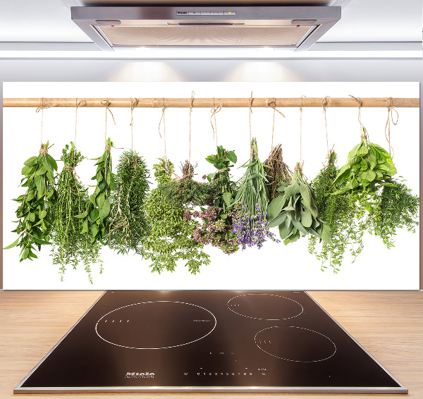 Spatscherm keuken Kruiden aan een touwtje