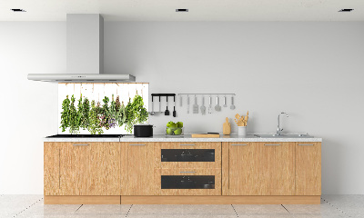 Spatscherm keuken Kruiden aan een touwtje