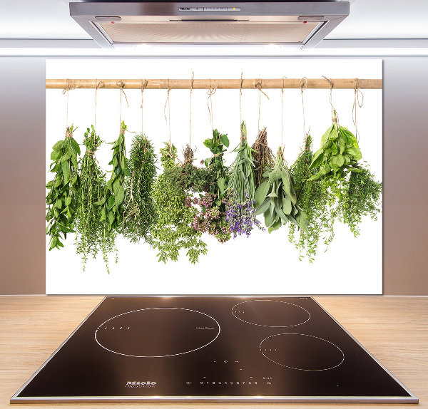Spatscherm keuken Kruiden aan een touwtje