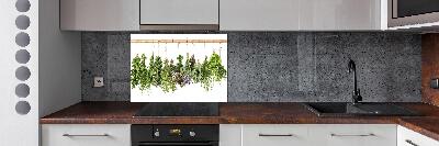 Spatscherm keuken Kruiden aan een touwtje