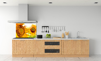 Spatscherm keuken Zonnebloemen