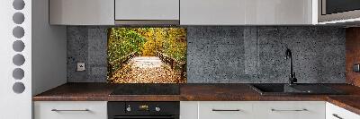 Panel lacobel Most w lesie jesień